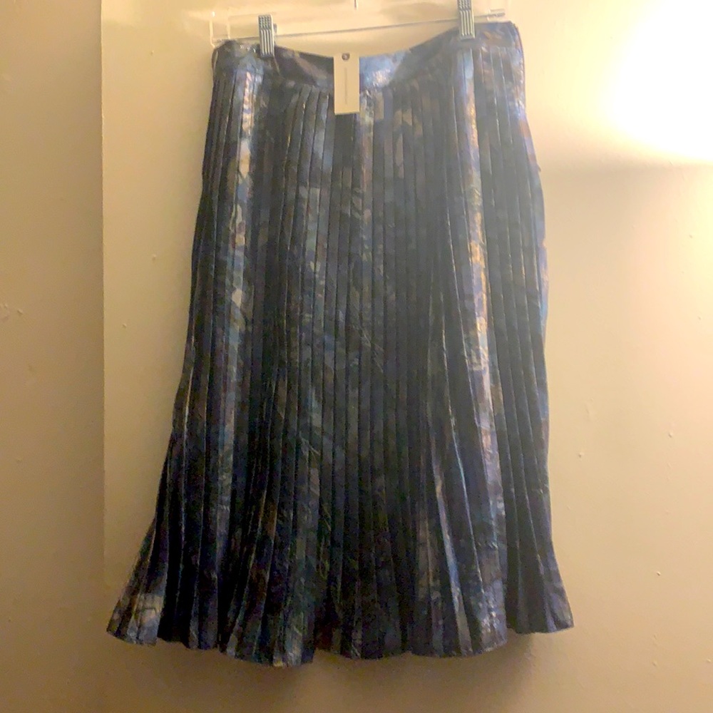 New Hemant and Nandita Blue Metallic skirt, Size 8
